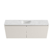 MONDIAZ TURE-DLUX Meuble toilette - 120cm - Linen - EDEN - vasque Opalo - position centrale - sans trou de robinet SW1104421