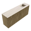 Mondiaz JOYA-DLUX 100cm toiletmeubel - kleur Dusk - Wastafel FAYE positie Rechts Zonder kraangat kleur Meli. SW1425835