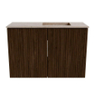 Mondiaz JOYA-DLUX 60cm meuble de toilette - couleur Walnut - Vasque FAYE position Droite Sans trou de robinet couleur Saba. SW1424638