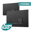 FugaFlow Efficiente Press Bedieningsplaat - bedieningspaneel voor Geberit UP320 inbouwreservoir - dualflush - rechthoekige knoppen - 2 stuks - kunststof zwart mat - Black Friday - SW1125844