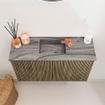 Mondiaz JOYA-DLUX 70cm meuble de salle de bains - couleur Dusk - Vasque FAYE position Milieu 1 trou de robinet couleur Sombra. SW1426126