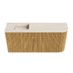 Mondiaz JOYA-DLUX 91.6cm toiletmeubel - ronding rechts kleur Oak - Wastafel FAYE positie Links 1 kraangat kleur Meli. SW1426235