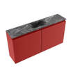 MONDIAZ TURE-DLUX Meuble toilette - 100cm - Fire - EDEN - vasque Lava - position centrale - sans trou de robinet SW1103794