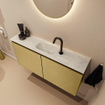 MONDIAZ TURE-DLUX Meuble toilette - 100cm - Oro - EDEN - vasque Opalo - position centrale - 1 trou de robinet SW1104432