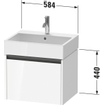 Duravit Ketho 2 meuble sous-lavabo avec 1 tiroir 58.4x46x44cm avec poignée basalte anthracite mat SW772799