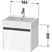 Duravit ketho meuble à 2 vasques avec 1 tiroir 58.4x46x44cm avec poignée anthracite basalte mate SW772799