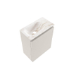 MONDIAZ TURE-DLUX Meuble toilette - 40cm - Linen - EDEN - vasque Frappe - position gauche - 1 trou de robinet SW1102819