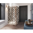 Riho Define Paroi de douche à l'italienne - forme L - 100x40x200cm - Cuivre mat SW1185417