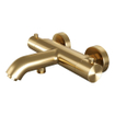 Brauer Gold Edition Robinet baignoire - avec set douchette - douchette stick 1 jet - bouton lisse - PVD - or brossé SW715531