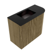 Mondiaz JOYA 51.6cm meuble de salle de bains - arrondi droit couleur Dusk - Vasque FAYE position Gauche Sans trou de robinet couleur Urban. SW1421676