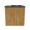 Mondiaz JOYA-DLUX 40cm toiletmeubel - kleur Oak - Wastafel FAYE positie Rechts Zonder kraangat kleur Lava. SW1422044