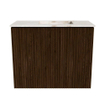 Mondiaz JOYA-DLUX 50cm toiletmeubel - kleur Walnut - Wastafel FAYE positie Rechts Zonder kraangat kleur Frappe. SW1422305