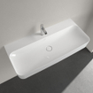 Villeroy & Boch Finion Lavabo 100x47cm avec 1 trou pour robinetterie ceramic+ avec trop plein caché blanc SW106496