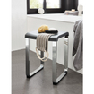 Smedbo Living Tabouret de douche - 37x48cm - Aluminium Alu/Gris foncé SW890069