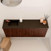 Mondiaz JOYA 100cm meuble de toilette - couleur Ruby - Vasque FAYE position Gauche 1 trou de robinet couleur Urban SW1421817