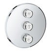 Grohe SmartControl Douchekraan inbouw - 3 knoppen - geschikt voor 3 functies - rond - chroom SW104920