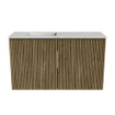 Mondiaz JOYA-DLUX Meuble de salle de bains 70cm - couleur Dusk - Vasque FAYE position Gauche 1 trou de robinet couleur Opalo. SW1423292
