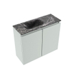 MONDIAZ TURE-DLUX Meuble toilette - 60cm - Greey - EDEN - vasque Lava - position gauche - 1 trou de robinet SW1103820