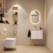 MONDIAZ TURE-DLUX Meuble toilette - 60cm - Rosee - EDEN - vasque Frappe - position gauche - sans trou de robinet SW1102935