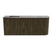 Mondiaz JOYA-DLUX 101.6cm toiletmeubel - ronding rechts kleur Shadow - Wastafel FAYE positie Links 1 kraangat kleur Sombra. SW1425227
