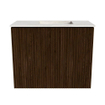Mondiaz JOYA-DLUX 50cm meuble de salle de bains WC - couleur Walnut - Vasque FAYE position Droite Sans trou de robinet couleur Ostra. SW1422602