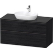 Duravit D-neo Meuble sous vasque 120x55x66.4cm 2 tiroirs Chêne (noir) mat SW641253