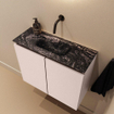MONDIAZ TURE-DLUX meuble de toilettes 60 cm Rosee. EDEN lavabo Lava position milieu. Sans trou de robinet. SW1104001