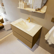 MONDIAZ VICA-DLUX Ensemble meuble de salle de bains - 80cm - meuble bas oro - 2 tiroirs - lavabo encastré cloud centré - 1 trou de robinet - version haute 60cm - frape SW1089191