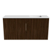 Mondiaz JOYA 80cm meuble de salle de bains - couleur Walnut - Vasque FAYE position Droite Sans trou de robinet couleur Talc. SW1421244