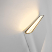 QAZQA Batt applique murale - 17,5x9x3 cm - LED incluse - IP65 - blanc mat SW1187197