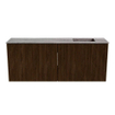 Mondiaz JOYA-DLUX 100cm toiletmeubel - kleur Walnut - Wastafel FAYE positie Rechts Zonder kraangat kleur Oza. SW1426247