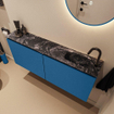 MONDIAZ TURE-DLUX Meuble toilette - 120cm - Jeans - EDEN - vasque Lava - position droite - 1 trou de robinet SW1103872