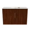 Mondiaz JOYA-DLUX 60cm toiletmeubel - kleur Ruby - Wastafel FAYE positie Midden 1 kraangat kleur Frappe. SW1423460