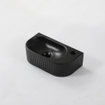QeramiQ Blend Fontaine - 40x22x12cm - rainuré - demi-rond - trou de robinet à droite - céramique - noir mat SW1522214