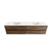Mondiaz VICA Badkameronderkast - 200x50x45cm - 4 lades - cloud wastafel - dubbel - zonder kraangat - Talc SW1175249