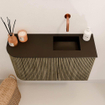 Mondiaz JOYA 71.6cm toiletmeubel - ronding links kleur Dusk - Wastafel FAYE positie Rechts Zonder kraangat kleur Urban. SW1421660