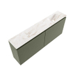 MONDIAZ TURE-DLUX Meuble toilette - 120cm - Army - EDEN - vasque Frappe - position droite - 1 trou de robinet SW1102681