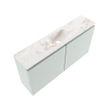 MONDIAZ TURE-DLUX Meuble toilette - 100cm - Greey - EDEN - vasque Frappe - position centrale - sans trou de robinet SW1102818