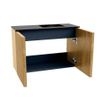 Mondiaz JOYA 60cm meuble de toilette - couleur Chêne - Vasque FAYE position Droite 1 trou de robinet couleur Urban SW1421178