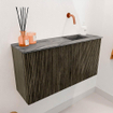 Mondiaz JOYA-DLUX 80cm toiletmeubel - kleur Shadow - Wastafel FAYE positie Rechts Zonder kraangat kleur Sombra. SW1425193