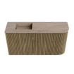 Mondiaz JOYA-DLUX 81.6cm toiletmeubel - ronding rechts kleur Dusk - Wastafel FAYE positie Links 1 kraangat kleur Saba. SW1426086