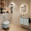 MONDIAZ TURE-DLUX meuble de toilettes 60cm Greey. Lavabo EDEN Glace position centrale. Sans trou de robinet. SW1103277