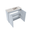 MONDIAZ TURE-DLUX Meuble toilette - 60cm - Clay - EDEN - vasque Glace - position droite - 1 trou de robinet SW1103202