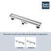 FugaFlow Anta caniveau de douche salle de bain - 70cm - grille de carrelage - flasque de sol - inox SW721307