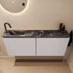 MONDIAZ TURE-DLUX meuble WC 120 cm Cale. EDEN lavabo Lava position gauche. Avec 1 trou de robinet. SW1103697