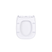 FugaFlow Eccelente Pietra Abattant WC - dégagement rapide - fermeture douce - compatible avec Duravit D-code - blanc brillant SW1469053