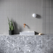 Clou Vale Fontein - 38x19x7cm - voorbewerkt kraangat rechts - mat wit SW636631