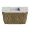 Mondiaz JOYA-DLUX Meuble de toilette 63,2 cm - arrondis gauche et droite couleur Dusk - Lavabo FAYE position Milieu Sans trou de robinet couleur Opalo SW1423359