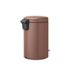 Brabantia NewIcon Poubelle à pédale - 12 litres - seau intérieur en plastique - satin taupe SW1026528