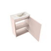 MONDIAZ TURE-DLUX Meuble de toilettes 40 cm Rosee. EDEN lavabo Frappe position droite. Sans trou de robinet. SW1102982